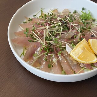 鯵の和風カルパッチョ